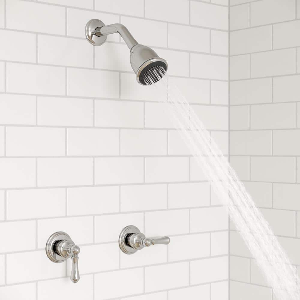 Polished Chrome Dual Function Wall Mounted Tub and Shower Faucet