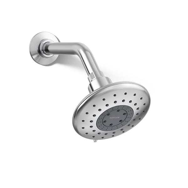 KOHLER Daisyfield 6-Spray Patterns with 1.75 GPM 4.94 in. Wall Mount Fixed Shower Head in Polished Chrome
