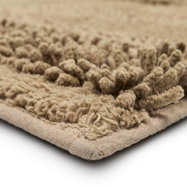 Kids Zone Home Linen 3 pc Solid Taupe/Tan Color Bathroom Rug Set Bath Mats  Bath Set Super Soft Anti Slip Soft Mats New