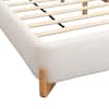 CHRISTOPHER KNIGHT HOME Astrielle Queen Size Modern Upholstered Boucle Platform Bed with Headboard, Wood, White 118424