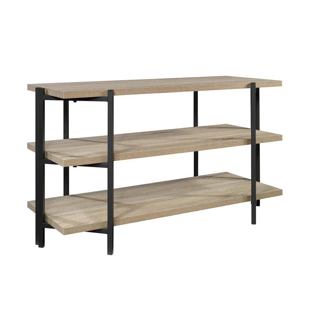 Charter Oak Powder-Coated Metal TV Stand with Shelves