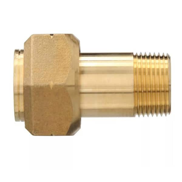 Everbilt 1 in. FIP x 3/4 in. MIP Brass Meter Spud Fitting 801829 - The Home  Depot