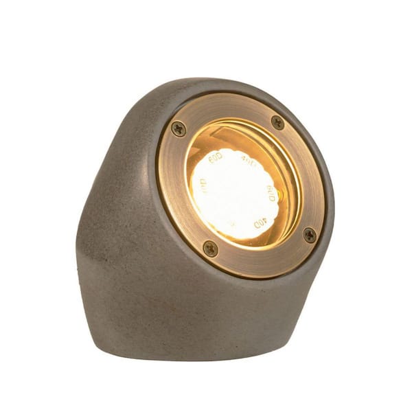 Low Voltage Gray Hardwired Outdoor Decorative Rock Light with MR11 LED Bulb