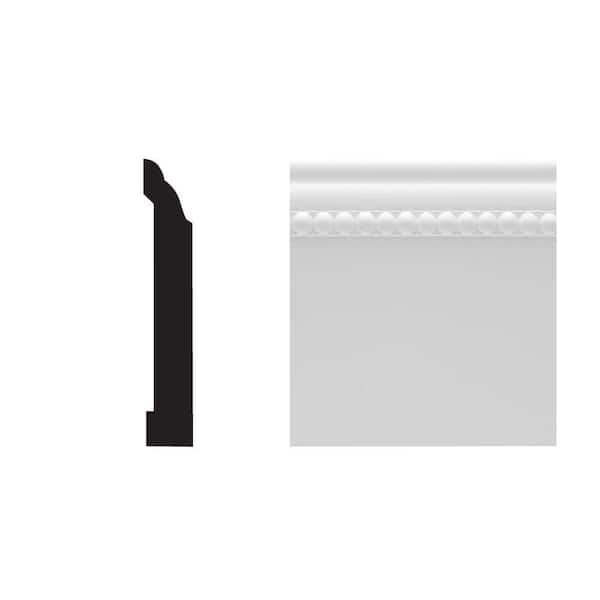 Royal Mouldings Creations 8 ft. x 3-1/4 in. x 1/2 in. Vinyl Colonial Base Moulding