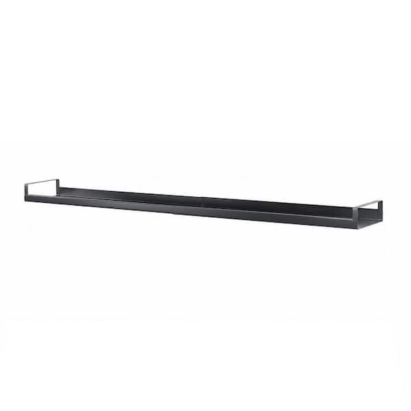 30 in. Adjustable Low Profile Oven Shelf Spice Rack Over the Stove with 4 Strong Magnets, Matte Black