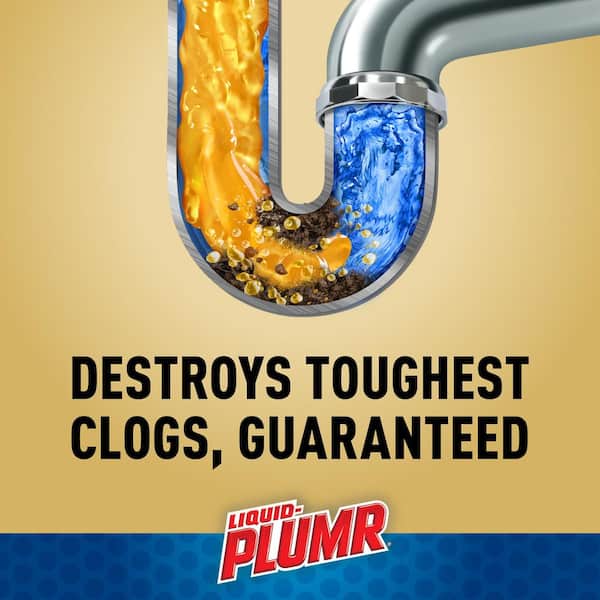 Liquid-Plumr - 80 oz. Pro Strength Full Clog Destroyer and Drain Cleaner Plus PipeGuard (2-Pack)