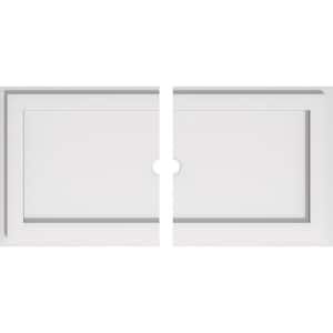 22 in. x 11 in. x 1 in. Rectangle Architectural Grade PVC Contemporary Ceiling Medallion (2-Piece)