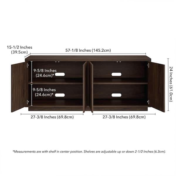 Meyer&Cross Hanson 57.13 in. Alder Brown TV Stand Fits TV's up to