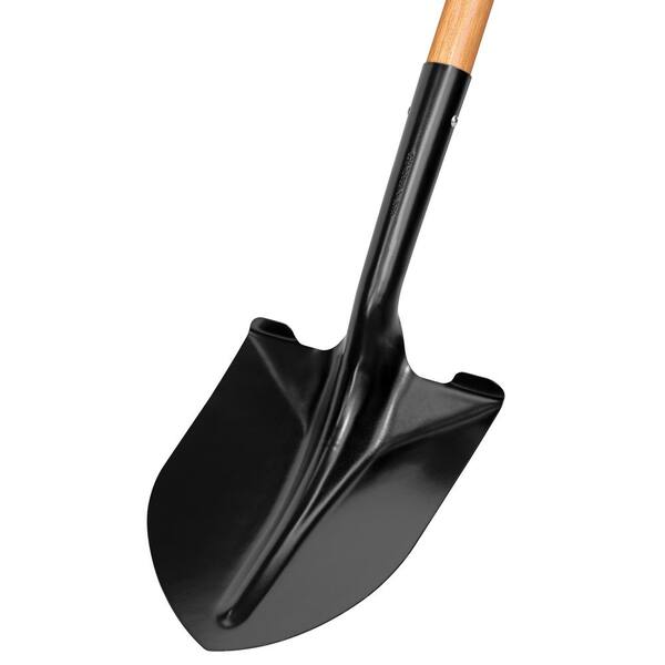thumbnail interactive-video image 1 of 47-Inch Wood Handle Steel Transfer Shovel – Heavy Duty Garden & Home Tool 1 of 2