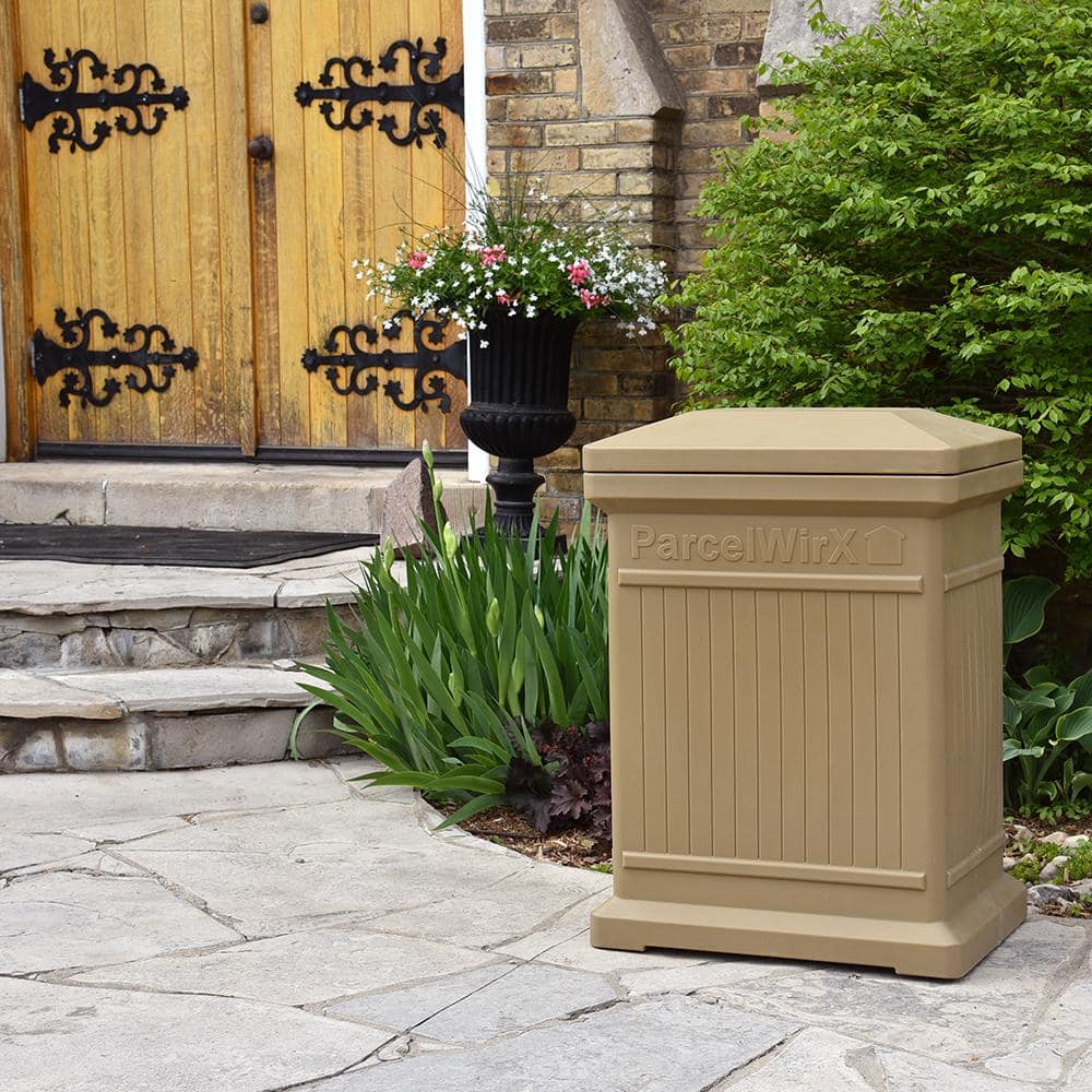Oak Vertical Plastic Package Delivery Drop Box