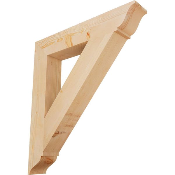 Ekena Millwork 5-1/2 in. x 40 in. x 36 in. Douglas Fir Traditional Smooth Bracket