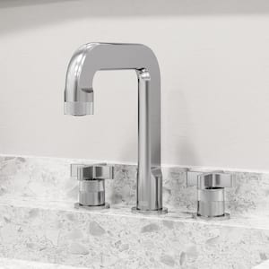 Wythe Two Handle Three-Hole Widespread Bathroom Faucet in Chrome