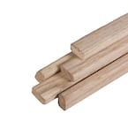 Unfinished 0.25 in. Thick x 0.5 in. Wide x 42 in. Length Wood Spline (5-Pack)