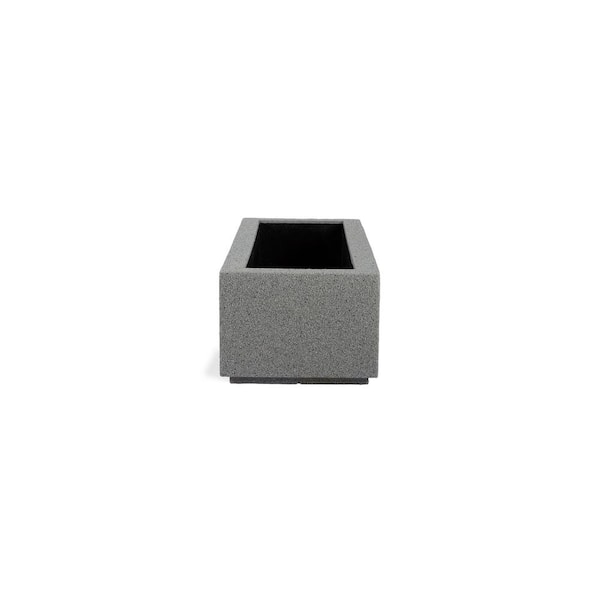 Riviera Short 46 in. x 12 in. Gray Granite Trough