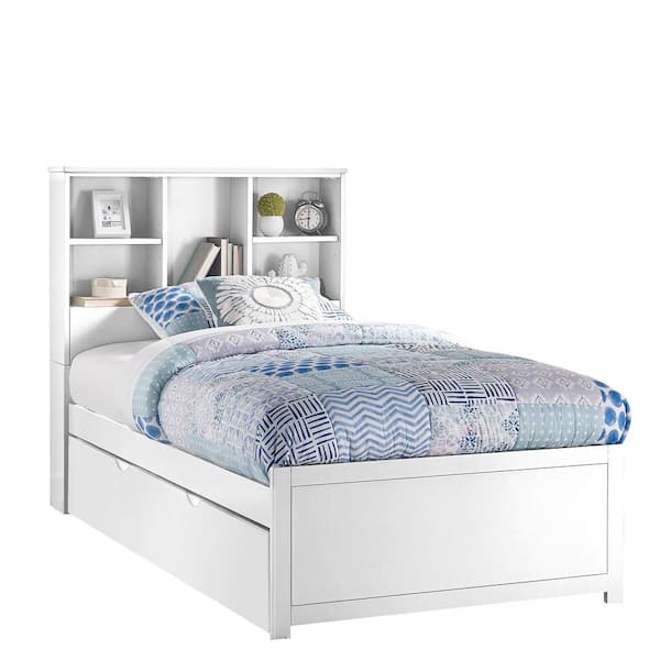 Hilale Furniture Caspian White Twin, Hillary And Scottsdale Bookcase Bed