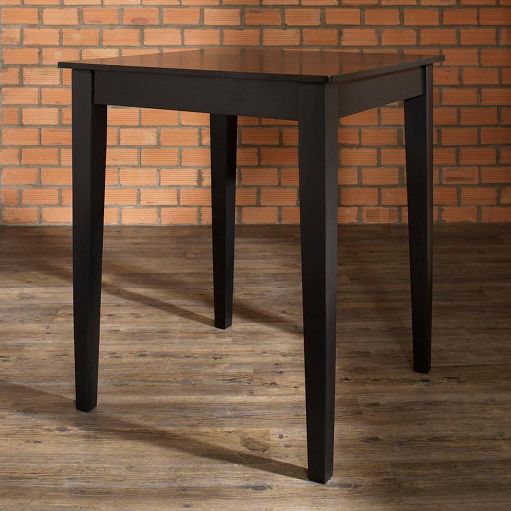 Black Wood Transitional Counter Height Pub Table