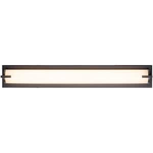 29.75 in. 1-Light 24-Watt Oil-Rubbed Bronze LED Bathroom Vanity Light Bar with Acrylic Shade
