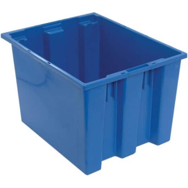 Quantum Genuine 51.72 Qt. Stack and Nest Tote in Blue (6-Pack)