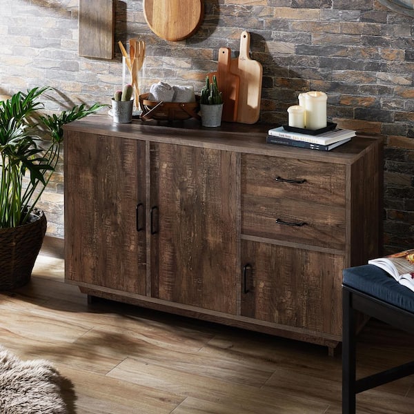 Buy Antsirabe Reclaimed Oak Buffet Server with Adjustable Shelves Online at Lowest Price