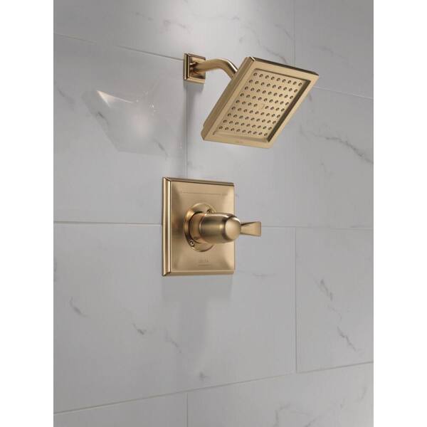 Dryden 1-Handle Shower Faucet Trim Kit in Champagne Bronze (Valve popular Not Included)