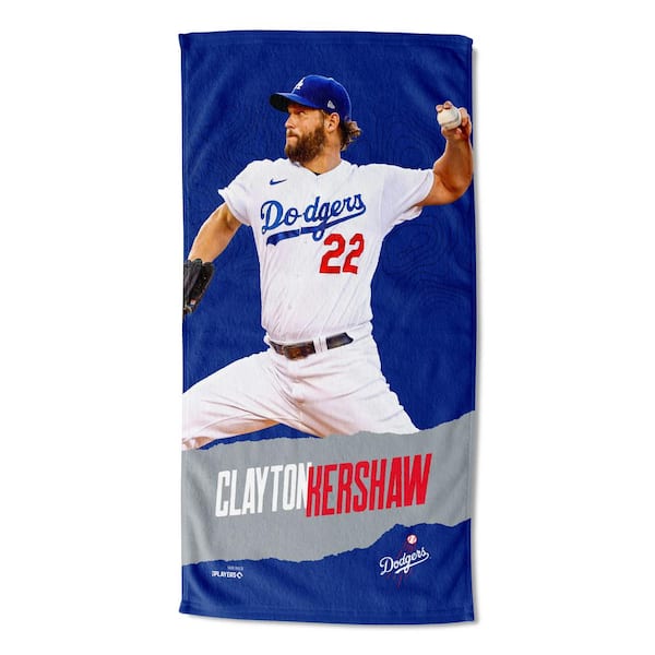 THE NORTHWEST GROUP MLB Dodgers 23 Clayton Kershaw Printed Multi-Color Cotton/Polyester Blend Beach Towel