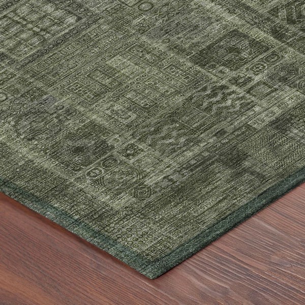 Chantille Machine Washable Indoor/Outdoor Abstract ACN2805 Cactus 10 ft. x 14 ft. Area Rug