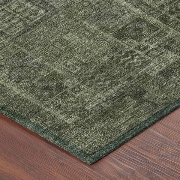 Chantille Machine Washable Indoor/Outdoor Abstract ACN2805 Cactus 9 ft. x 12 ft. Area Rug