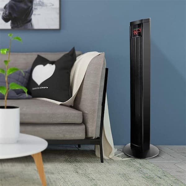 moderat Leeds Det er det heldige Amucolo 36 in. Electric Oscillating Tower Fan with Remote Control and Large  LED Display, Great for Indoor DHS-CYHF-36RC - The Home Depot