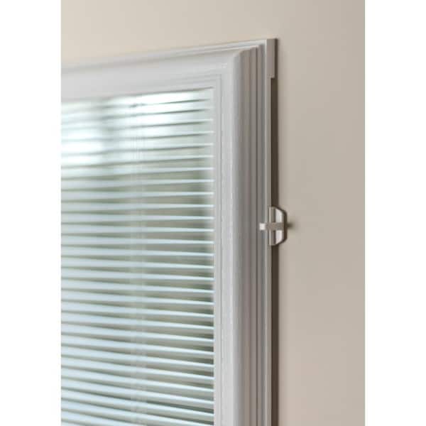 ODL White Cordless Aluminum Add-On Blinds Raised-Frame Door Sidelights 7 x 64 