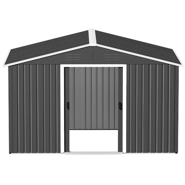 Nuu Garden 8 ft. x 10 ft. Metal Outdoor Backyard Garden Storage