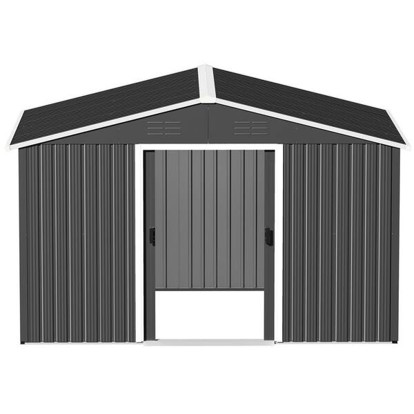 Nuu Garden 8 ft. x 10 ft. Metal Outdoor Backyard Garden Storage