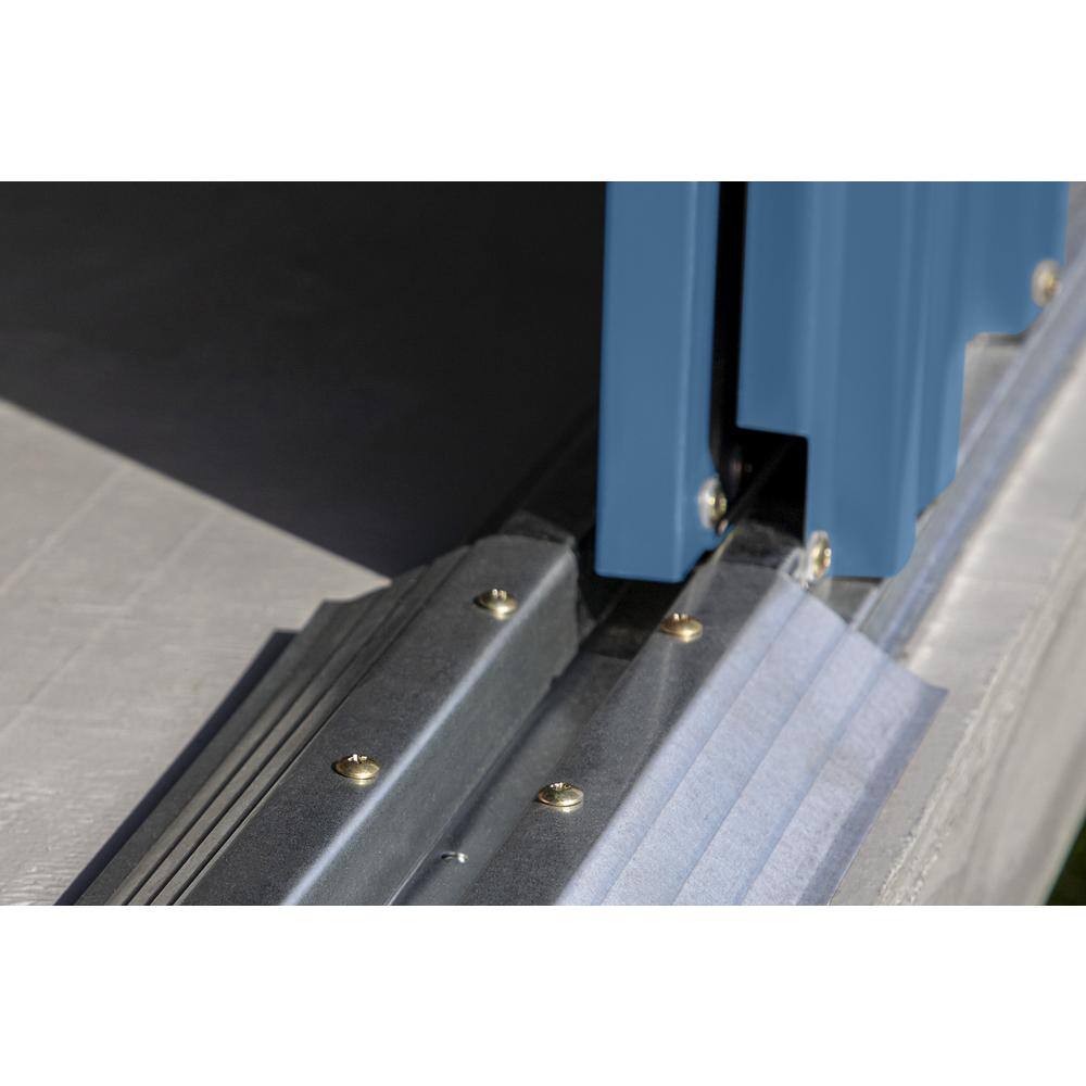 6 ft. x 4 ft. Blue Grey Galvanized Steel Storage Shed