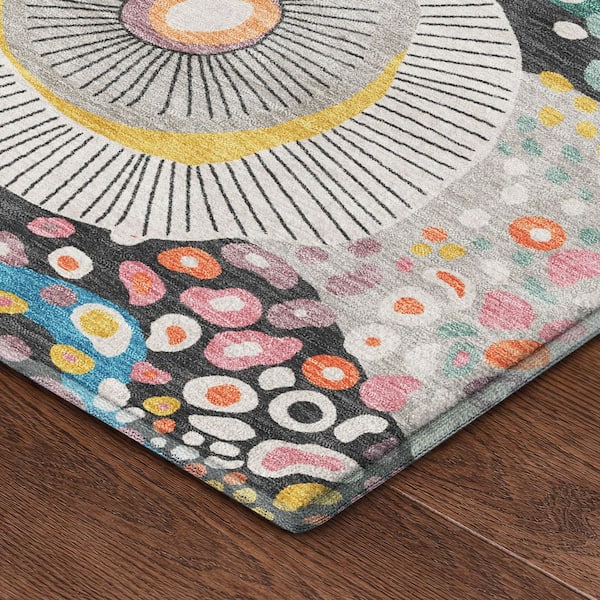 Mayfield Premium Machine Washable Abstract AMF2498 Granite 9 ft. x 12 ft. Area Rug