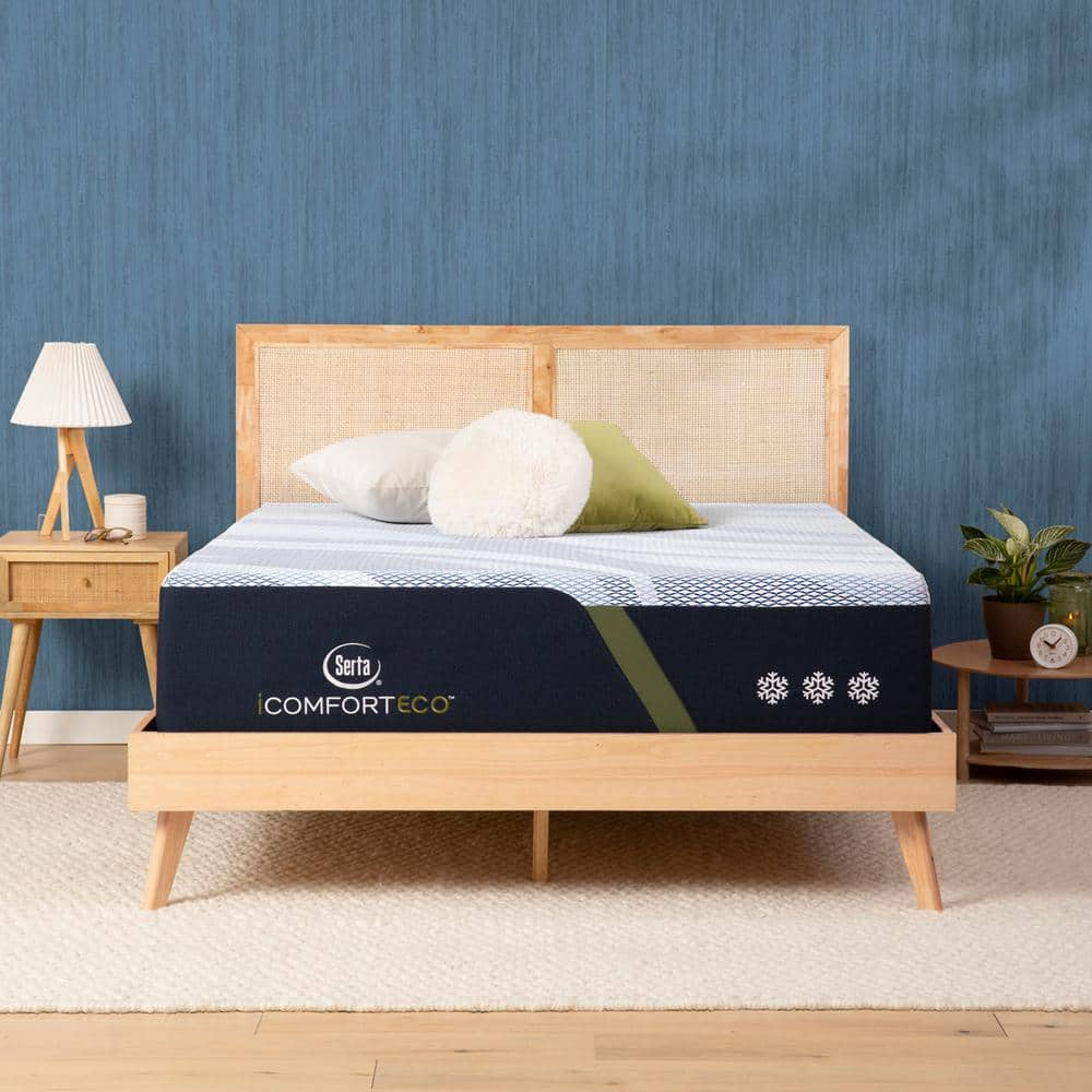 iComfortECO F40HD Twin XL Plush 14.5 in. Mattress Set with 9 in. Foundation -  Serta, 500804618-9920