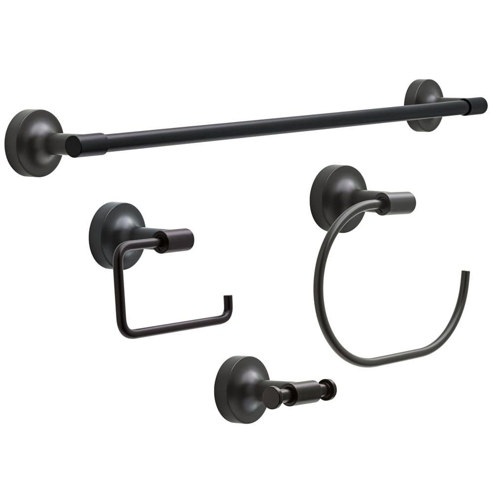 Matte Black Zinc Wall Mounted Euro Style Toilet Paper Holder