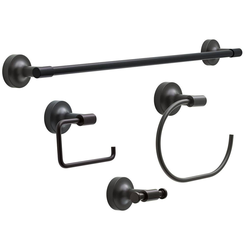 Matte Black Zinc Wall Mounted Euro Style Toilet Paper Holder