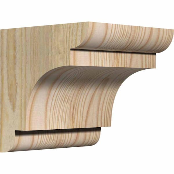 Ekena Millwork 6 in. x 6 in. x 6 in. Douglas Fir New Brighton Rough Sawn Corbel