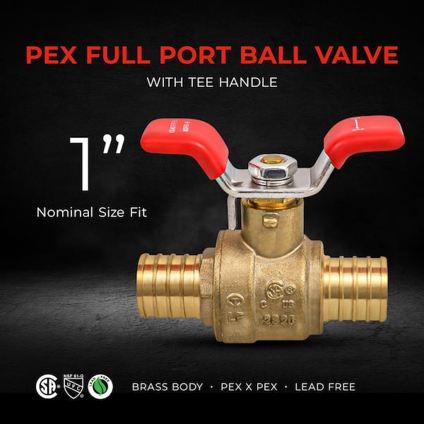 Valvola A Sfera Ottone PEX Valvola A Sfera In Ottone Da 3/4 Per Tubi PEX - Chiusura Completa, Stile A Crimpare, Nuova Proxxon Fet