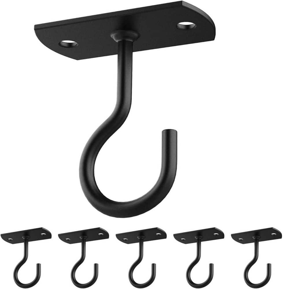 Ceiling Hooks for Hanging Plants 6 Pack, 2. 5 in. Black, Metal price history on PriceWatchPro