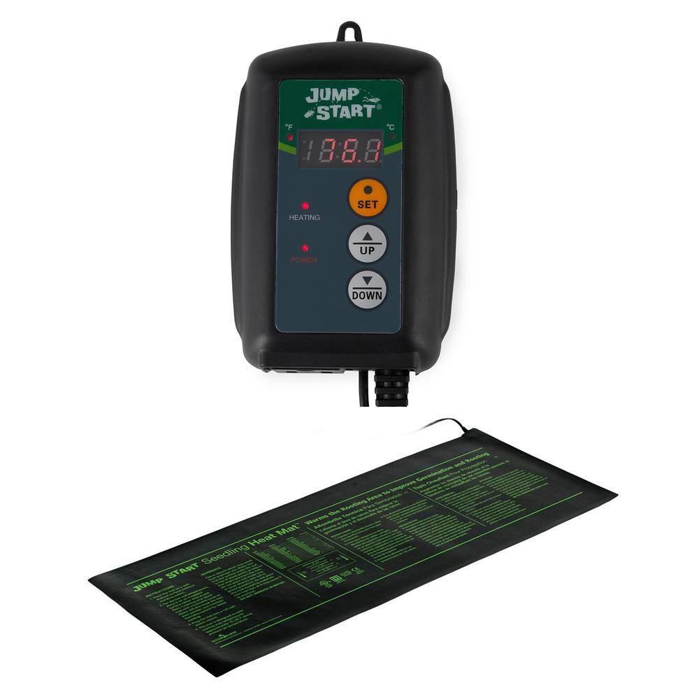 JUMP START 48 in. x 20 in. Seedling Heat Mat and Digital Thermostat