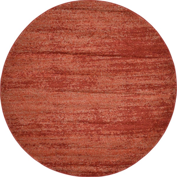 Unique Loom Del Mar Lucille Terracotta 6' 0 x 6' 0 Round Rug