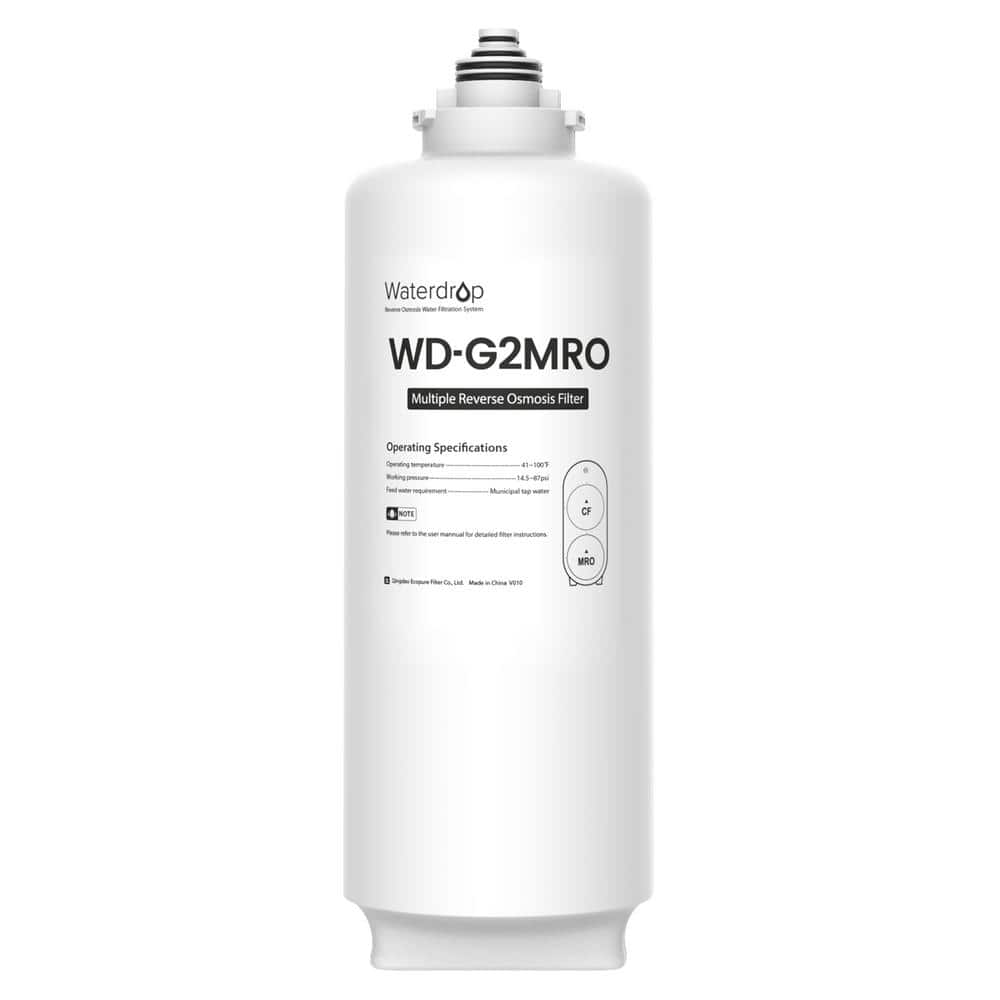 Waterdrop WD-G2MRO Reverse Osmosis Membrane Composite Filter, 2-year  Lifetime, Replacement for WD-G2-B WD-G2-W Reverse Osmosis System 