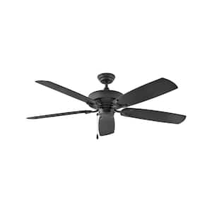 Oasis 60 in. Indoor/Outdoor Matte Black Ceiling Fan Pull Chain