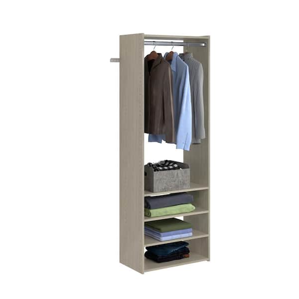 Select 25 in. W Rustic Grey Wood Closet Tower