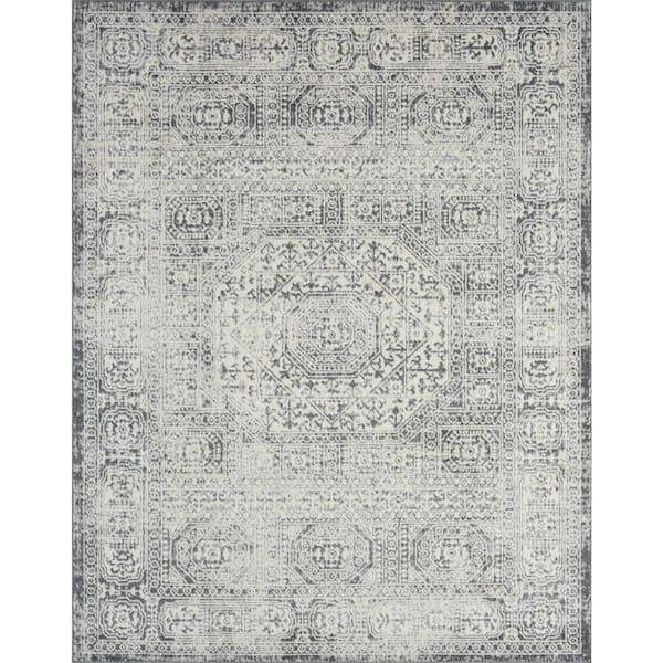 Tayse Rugs Tuscany Oriental Gray 8 ft. x 10 ft. Indoor Area Rug