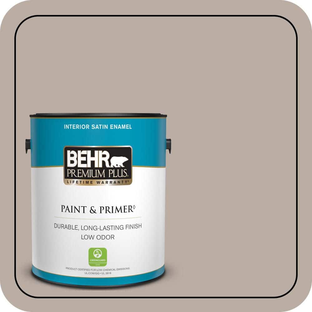 1 gal. #N200-3 Nightingale Gray Satin Enamel Low Odor Interior Paint & Primer price history on PriceWatchPro