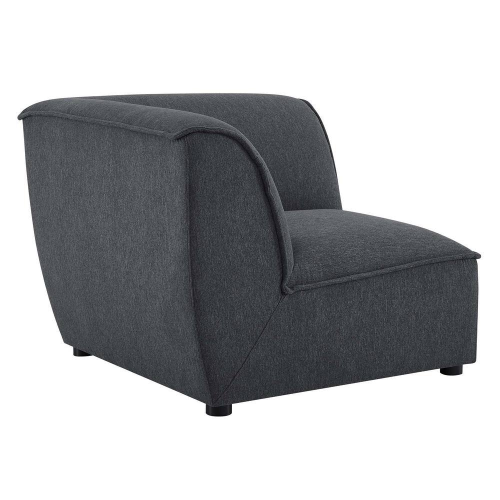 Charcoal Velvet 8-Piece Sectional Sofa with Wood Frame
