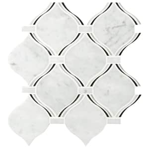 Danza Arabesque 10.94 in. x 10.19 in. x 8 mm Polished Marble Mosaic Tile (7.8 sq. ft. / case)