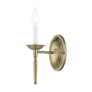 Williamsburgh 1 Light Antique Brass Wall Sconce