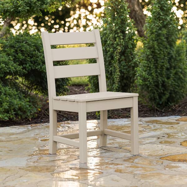 Grant Park Sand Side Stationary Plastic Outdoor Dining Chair